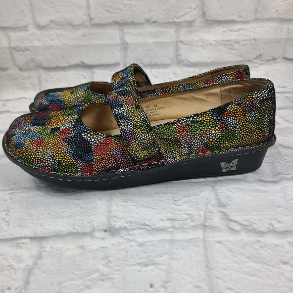 Alegria Shoes - Alegria Feliz Multicolor Leather Mary Jane's Size 42